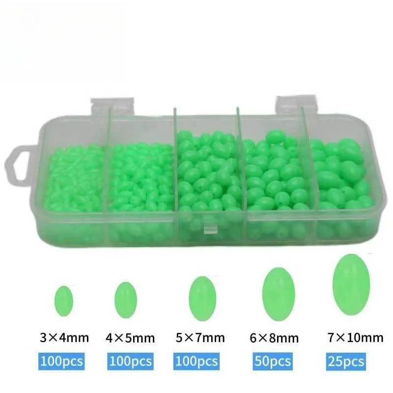 Olive Type Bean Block Lure Fish Plastic Hard Beads Bead Block Fishing Gear Anti-collision Beans 2 Boxes