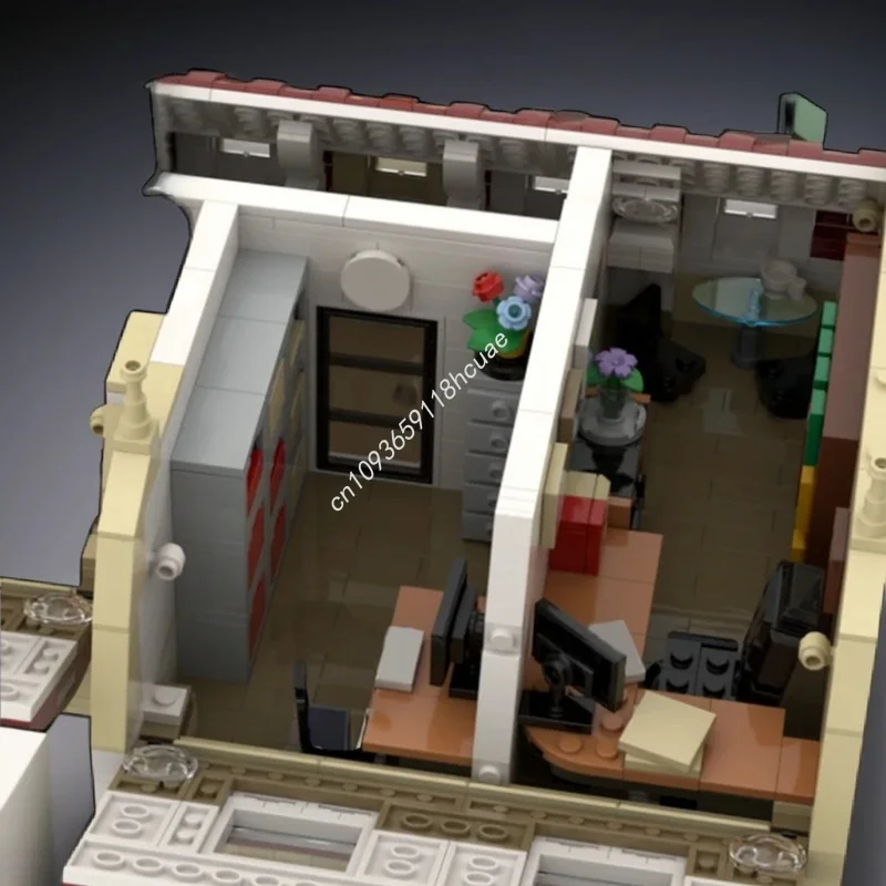 4493 pz MOC Modulare Corte Casa Modulare Modello di Costruzione di Giocattoli Blocchi Architettura Assemblare Regalo Di Natale FAI DA TE Creativo Compleanno