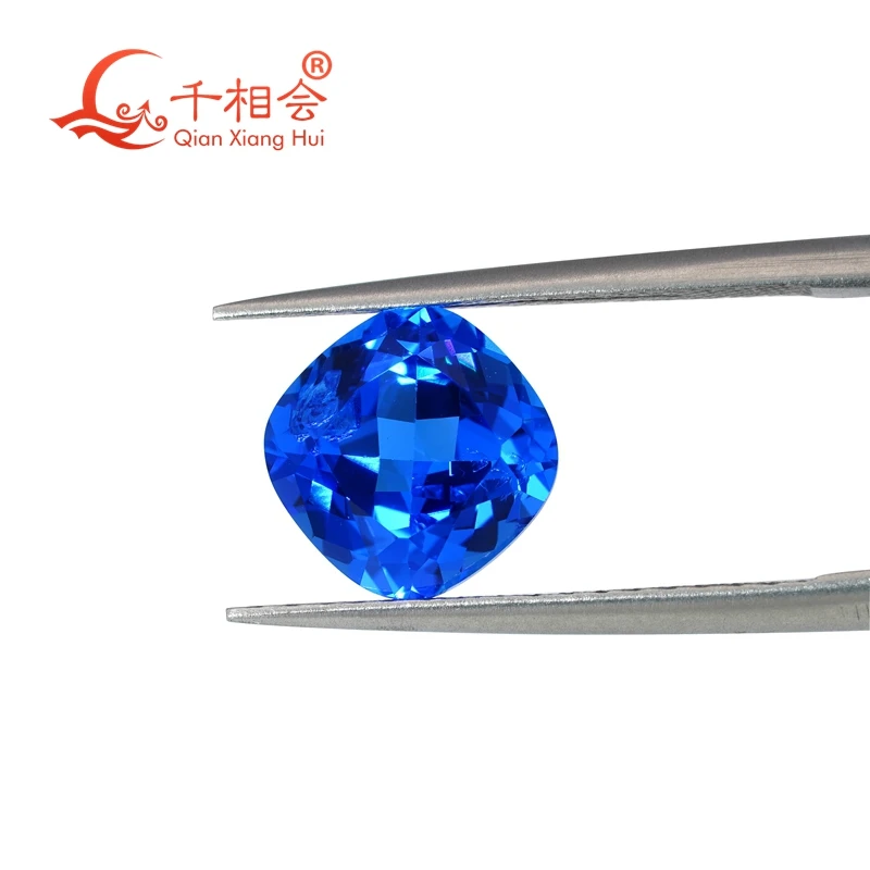 

Cushion Shape 7x7mm 8x8mm lab grown Cobalt Spinel Blue color with inclusions cracks Gemstone Natural Cut for Jewelry Making