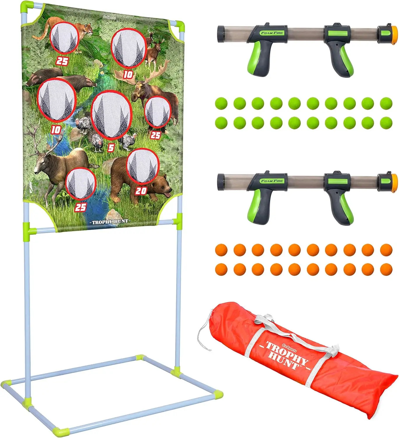 

Набор для игры в битву с пенопластовыми шариками для детей: 2 бластера и шарики - «Инопланетные враги», «Охота за трофеями», «Битва у двери»