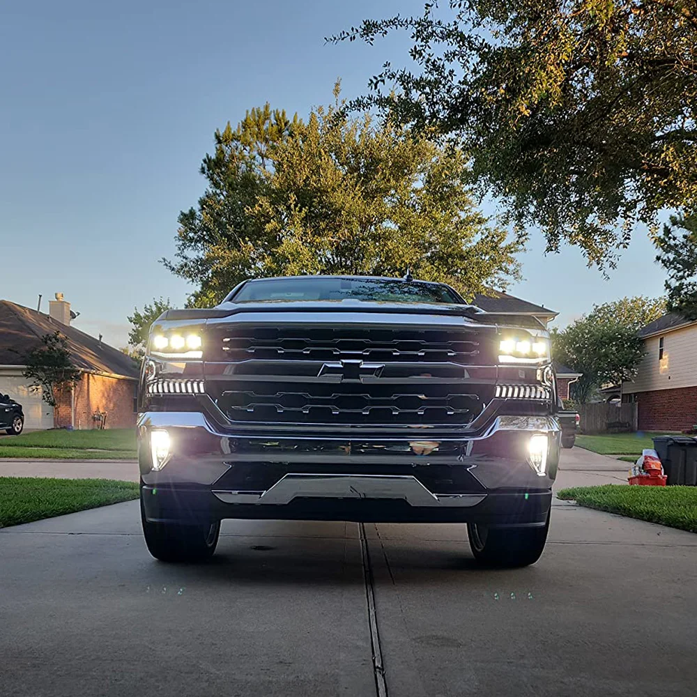 DOT LED Fog Lamp For Chevrolet Chevy Silverado 1500 2016-2019 W/ DRL Daytime Running Light Assembly 23369648,23430939,23369649