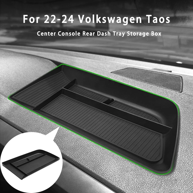 

For 2022-2024 Volkswagen VW Taos Center Console Rear Dash Tray Storage Box Car Armrest Storage Box Interior Accessories