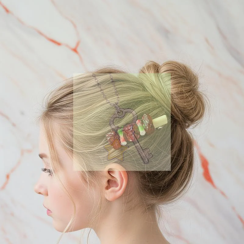 Accesorios para el cabello con forma de costillas de cerdo, horquillas con simulación de comida para mujer, pinzas para el cabello con diseño de alas de pollo, frijoles, algas, camarones fritos y barbacoa