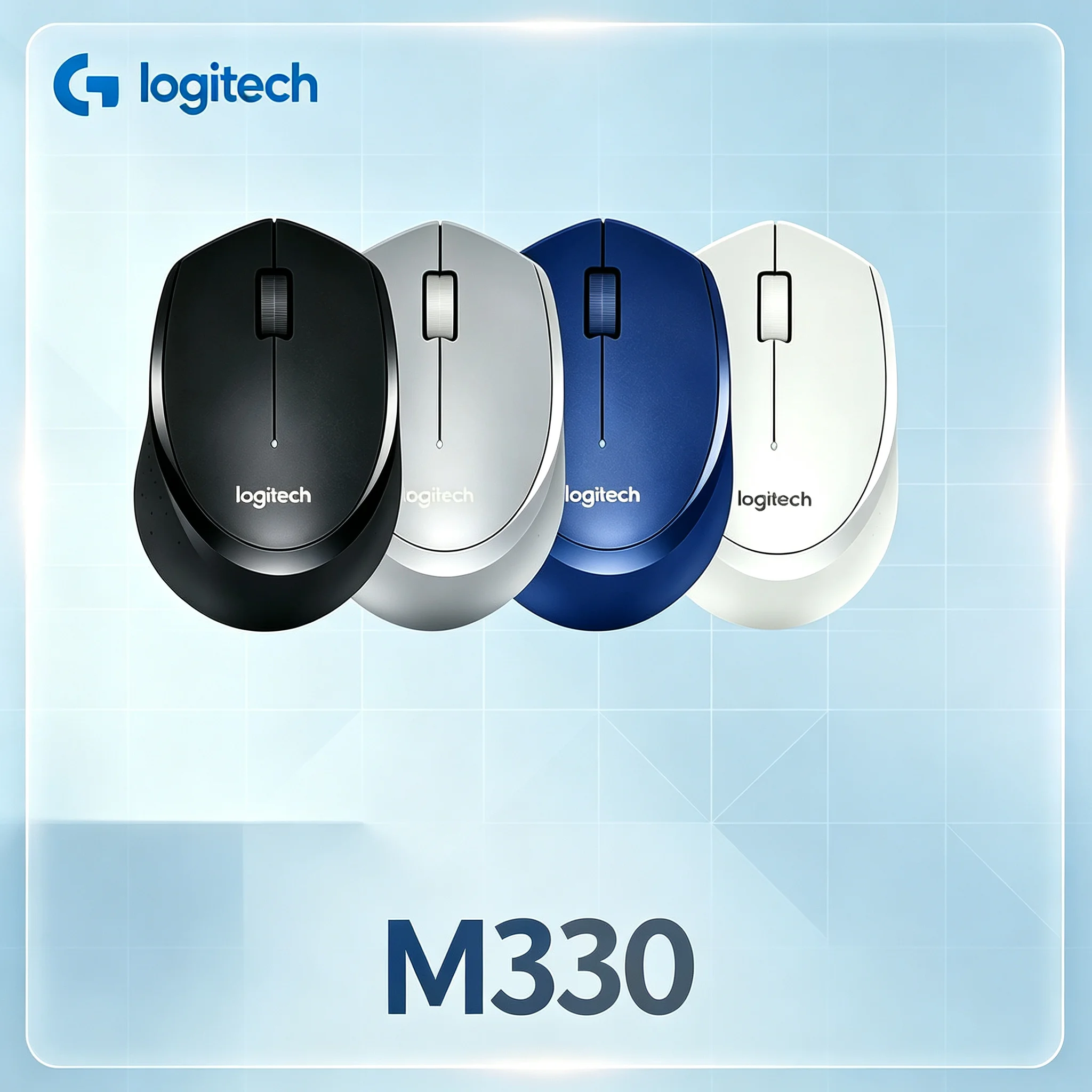 Logitech M330 Office‑Focus Wireless Silent Mouse Ergonomic Grip Mice For Notebook Computer