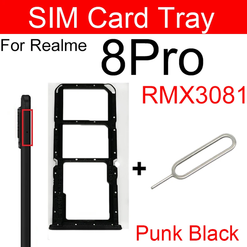 Sim Card Tray For Oppo Realme 8 8i 8S 5G 8 Pro SIM Card Slot