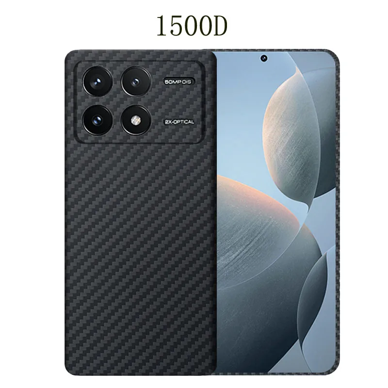 JIT Case for Xiaomi Poco X6 Pro & Redmi K70E Real Carbon Fiber Aramid Cell Mobile Phone Protective Cover Protection Shell