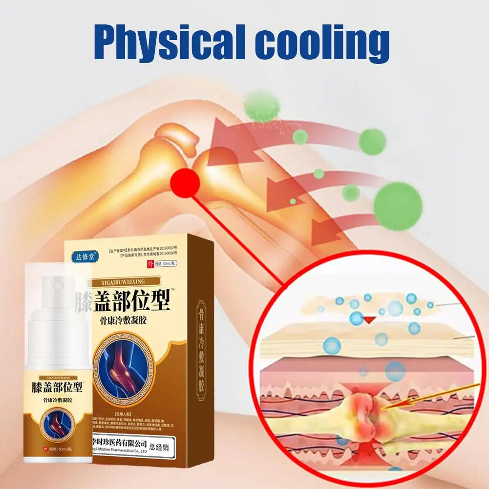 3PCS Knee Pain Cold Compress Spray Joint Pain Gel Spray Natural Herbal Cold Gel Spray Natural Herbal Pain Spray Health Care