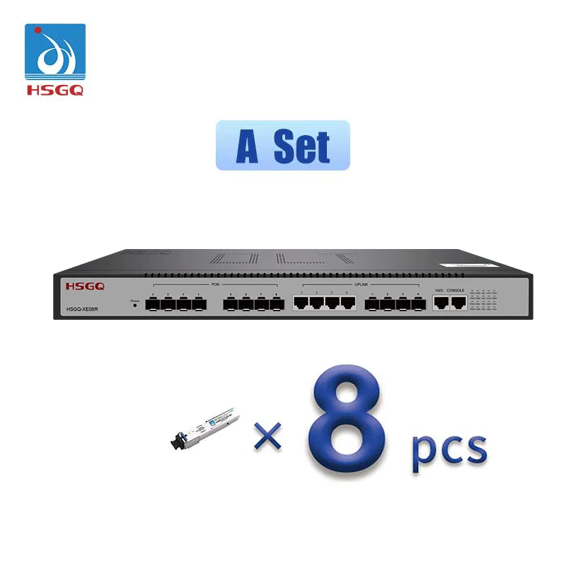 HSGQ-XE08R Olt 8 Pon Olt PX++ Hsgq Gpon KIT Sfp Module 10G