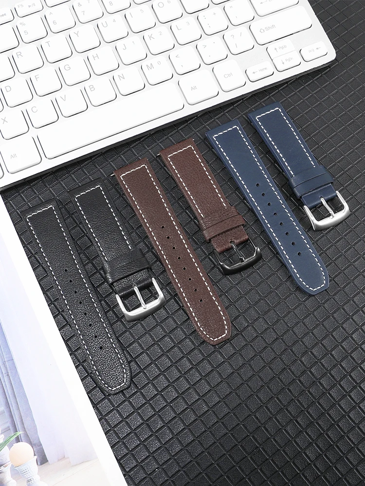 The Leather Strap Is Compatible with The C-i-t-i-z-e-n CA0695-17/84E CA0690-88E Business Sports Watch