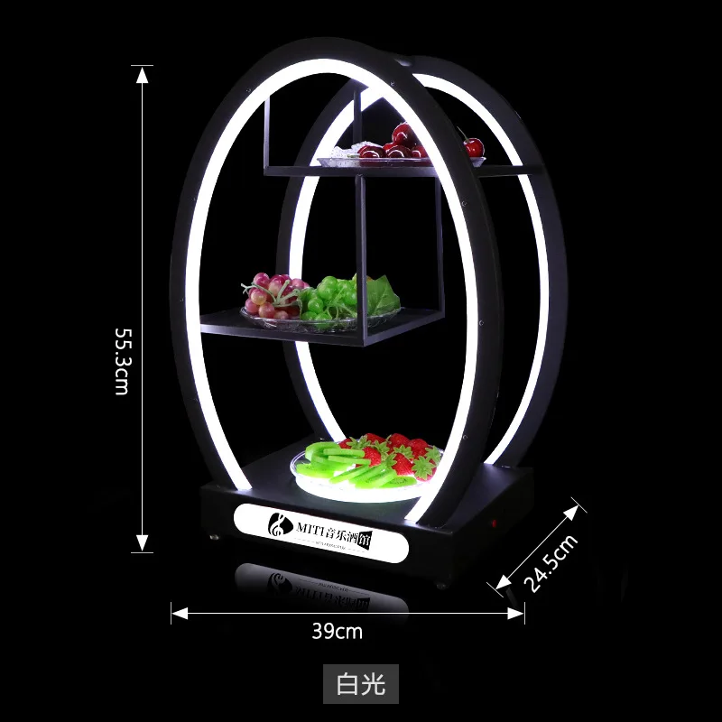 Bar KTV luminous egg-shaped fruit plate Night game KTV snack Fruit Two layers and three layers of snacks Dried fru