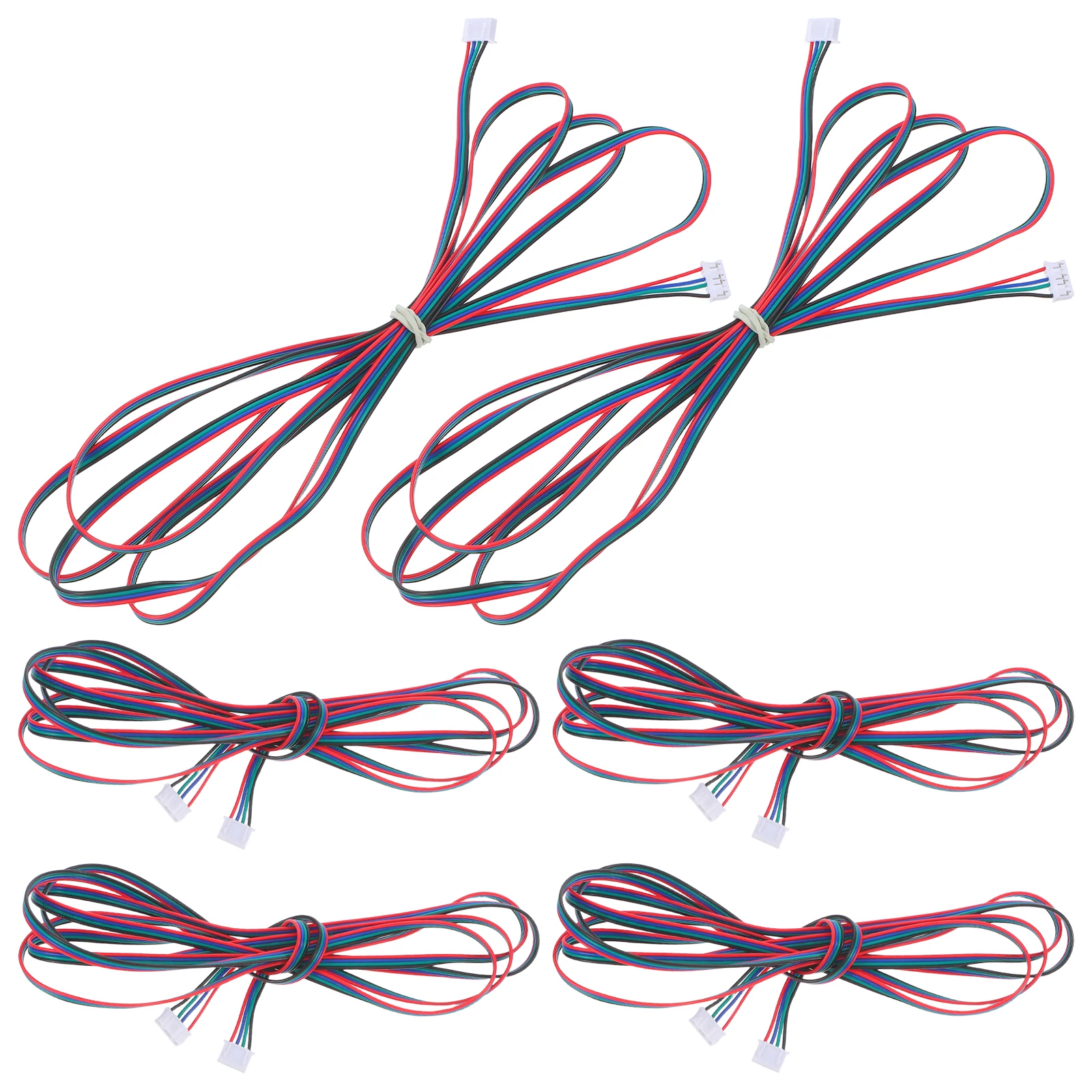

6 Pcs 3D Printer Terminal Connectors Extended Motor Cables White Plastic 6pin Stepper Wire Harness Compatibility Durability