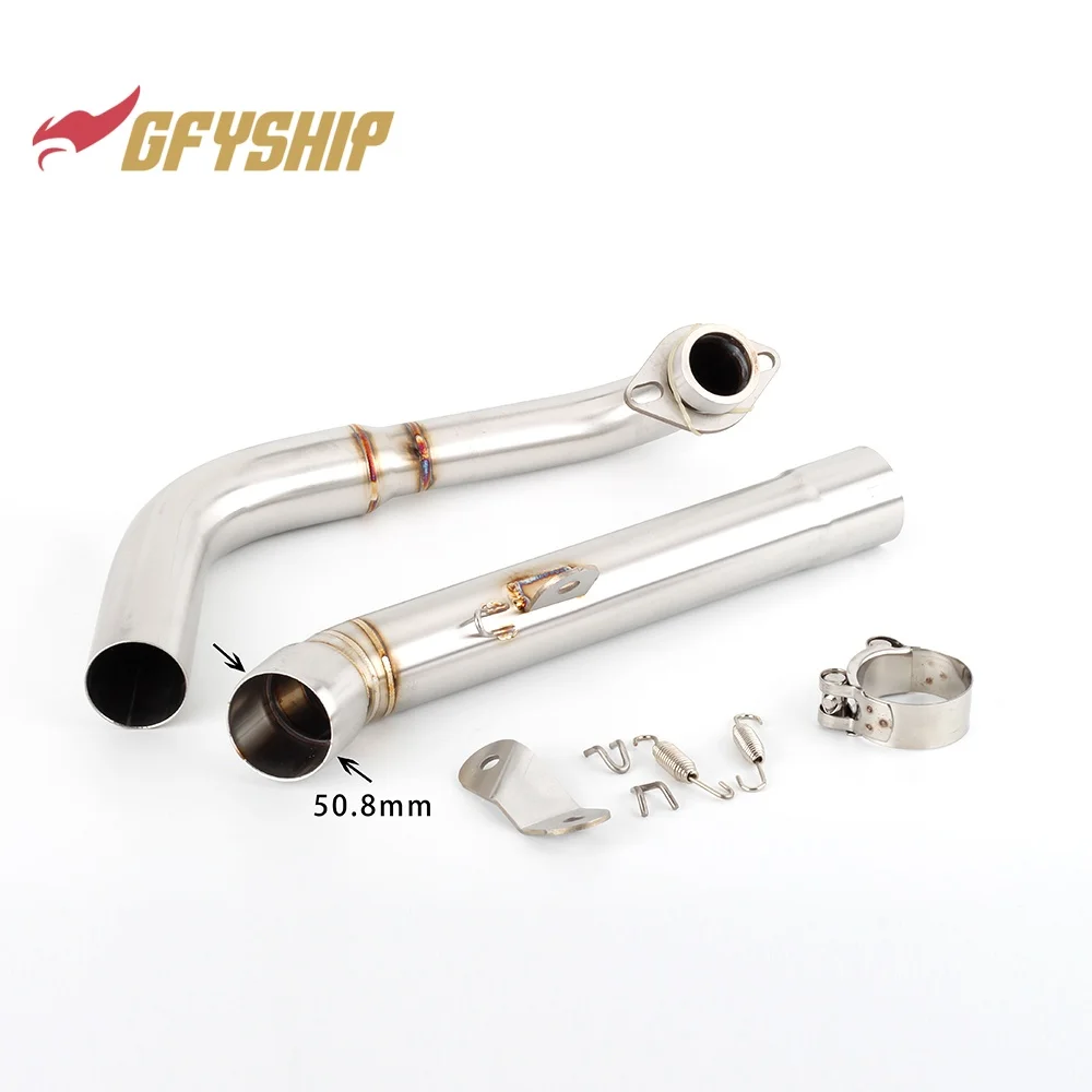 For YAMAHA MT 125 2014-2019 YZF R125 2014 2015 2016 2017 2018 Motorcycle Exhausts Middle Link Pipes Slip-on