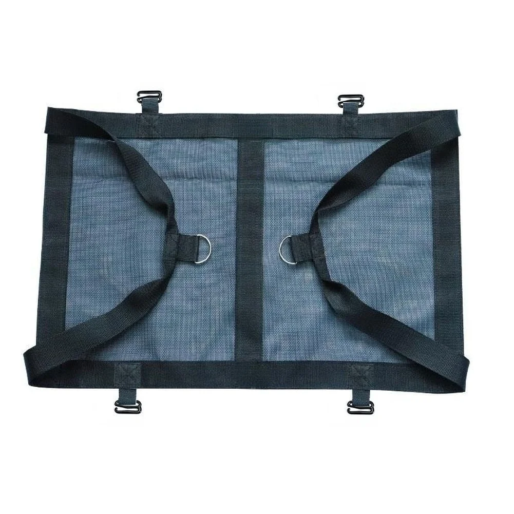 Pet and Livestock Weighing Net 24x16 Inch Black Breathable Polyester Mesh with Removable Straps for Goats Lambs Alpacas