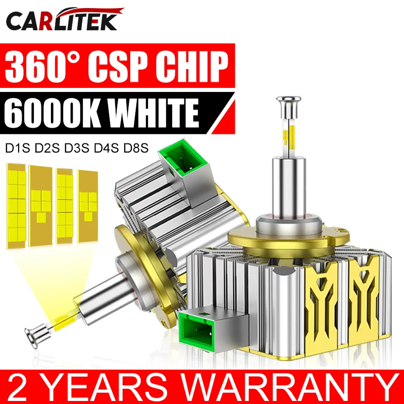 

360 D1S D3S D2S LED Car Headlight Bulb Canbus D4S D1R D3R D8S Led HID Kit Plug-N-Play Auto Lamp Turbo LED Super Bright 6500K 12V