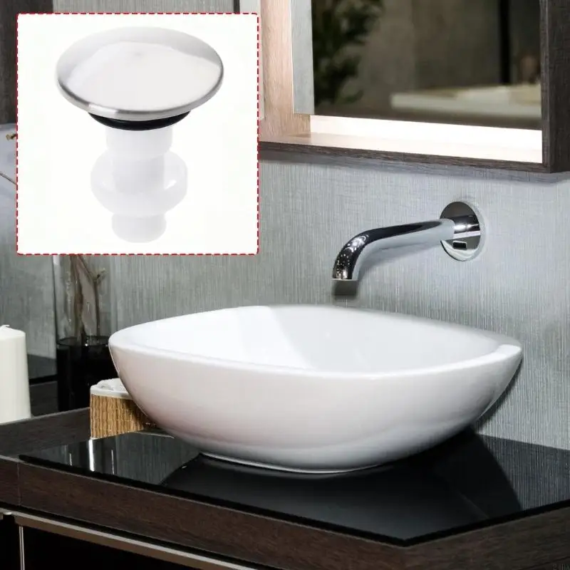

Push Seal Drain Plugs Provide Tight Seal & Smooth Operation for Bathroom Sink