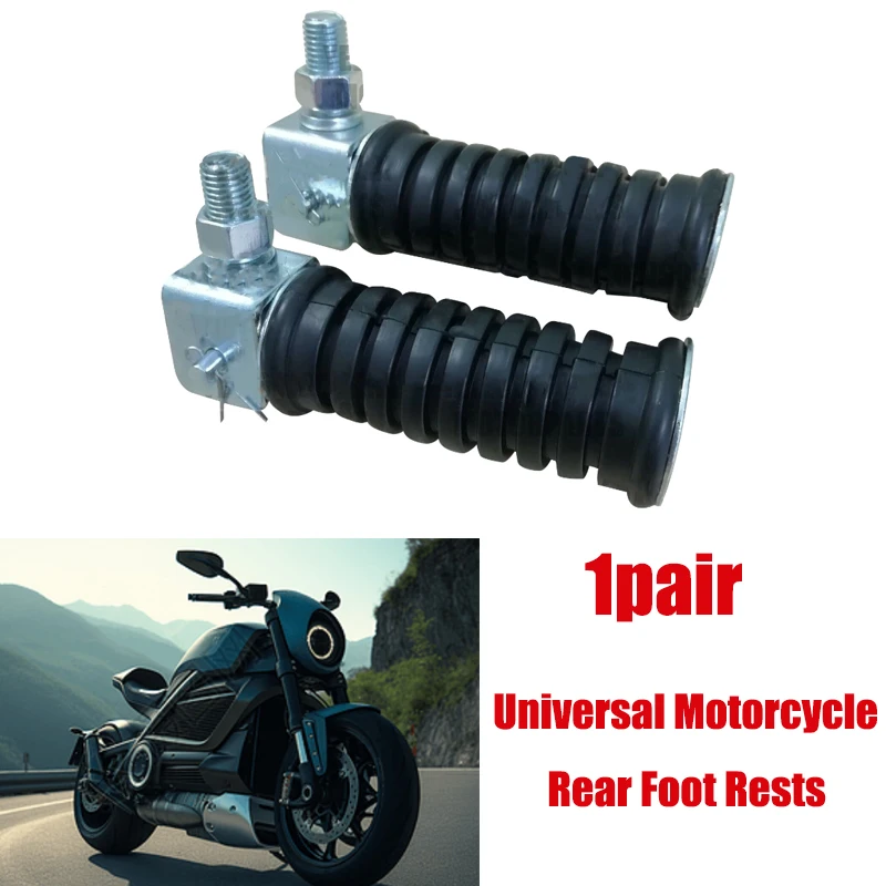 

Universal Motorcycle Rear Pillion Footpegs Footrests Foot Pegs Rests 10mm Thread Universal Motorcycle Foot Pegs Motorcycle Parts