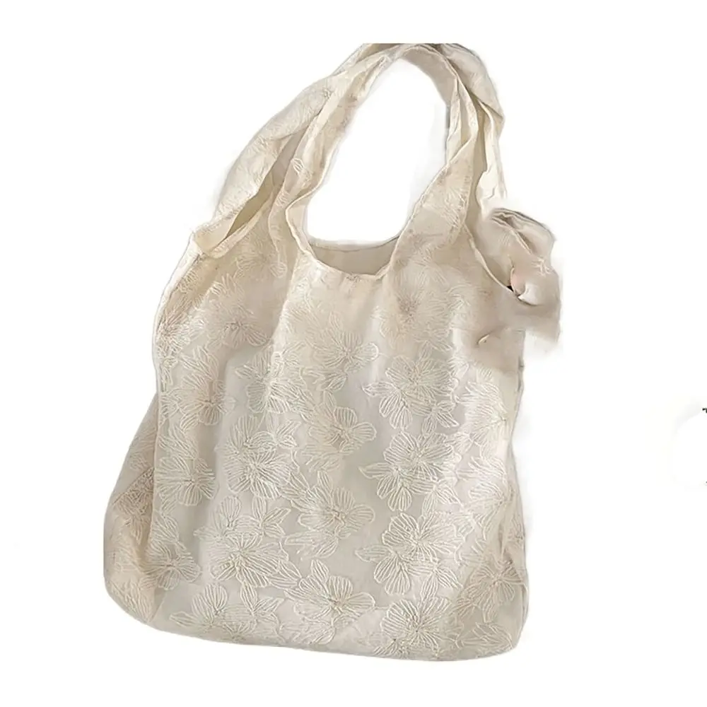 

New Lace Shoulder Bag Versatile Flower Satchel Minimalist Knitted Tote Bag Women