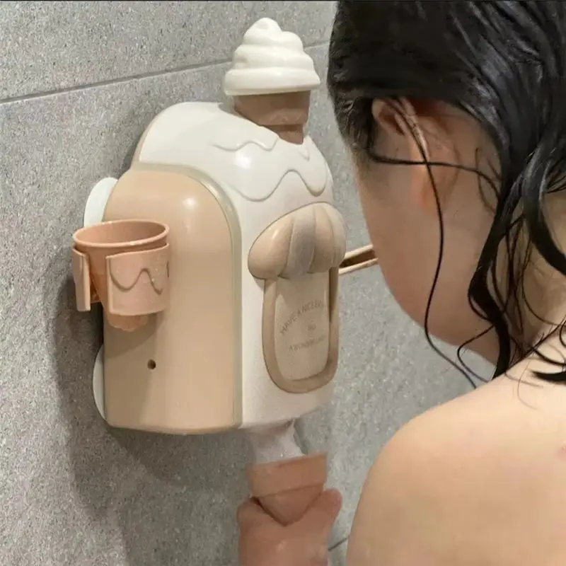 Ice Cream Shaped Foaming Soap Dispenser Foamer For Shower Gel & Hand Soap For Bathroom & Kitchen Use A-AT30