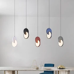 Nordic Minimalist Style Led Pendent Lamp Modern 85-265V Acrylic Iron Bedside Bedroom Dining Living Room Bar Decorative Light