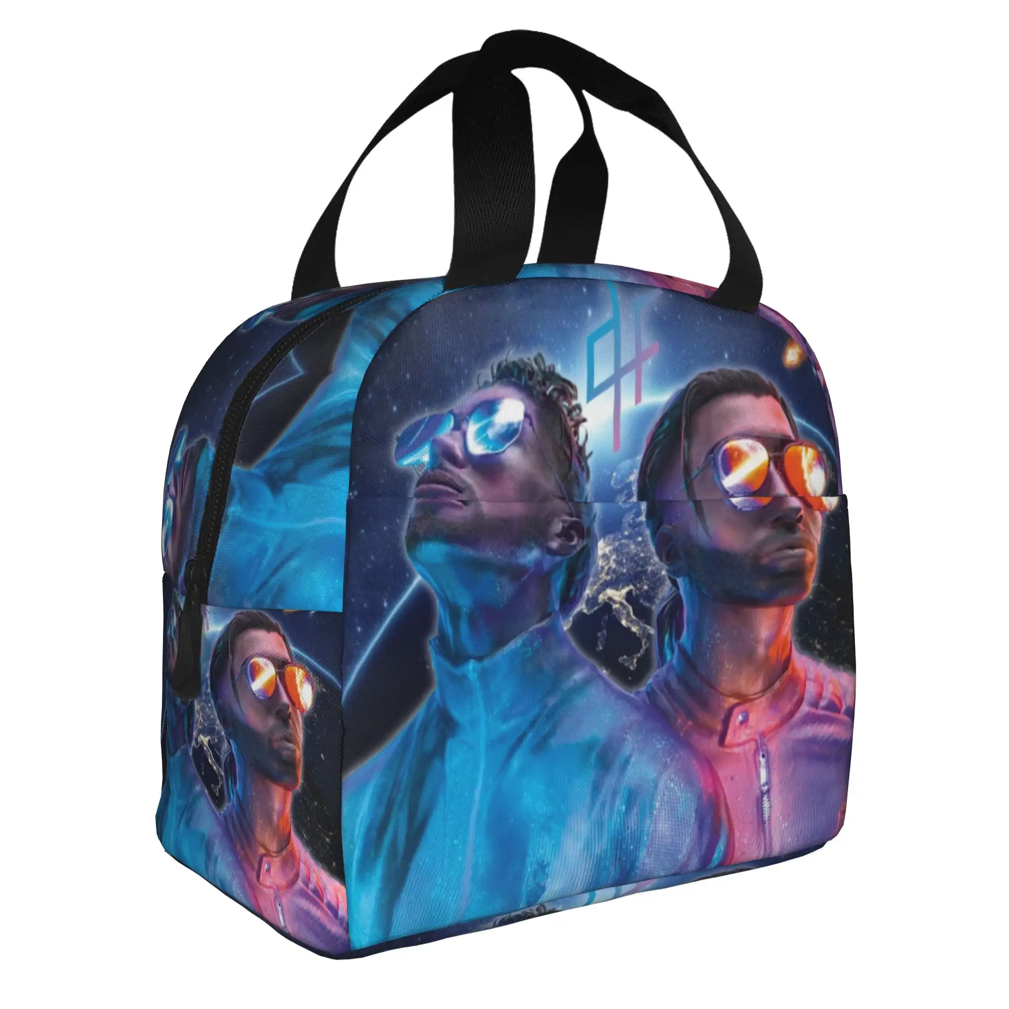 French Rapper PNL QLF Lunch Bag Men Women Le Monde Chico Thermal Cooler Insulated Lunch Box for School