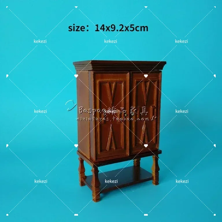 1:12 Poppenhuis Europees Meubilair Decoratieve Miniaturen Scène Mini Gesneden Tafel Stoel Computer Bureau Stoel Meubilair