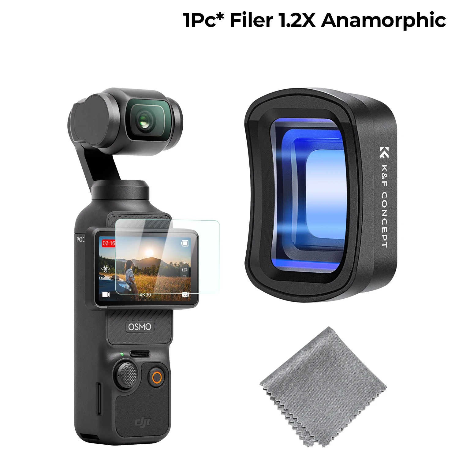 K&F CONCEPT Sport Effect Filter voor DJI Osmo Pocket 3 UV CPL ND ND/PL Black Mist 1/2 1/4 1/8 LPR Star 1.2X Groothoekfilterset