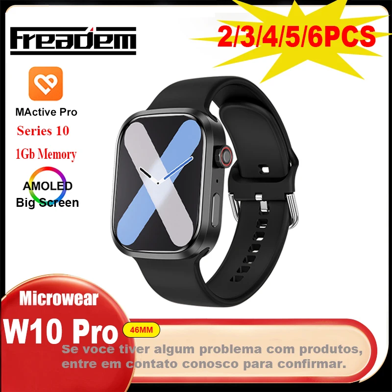 2024 New Series 10 Smart Watch W10 PRO Amoled Screen 46mm 1Gb Photo Album Compass GPS Sports Tracking Women Men Smart Watch