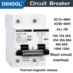 DC 회로 차단기 태양 전지 패널 배터리, 과부하 단락 보호, 400V, 100A, 120A, 10A, 15A, 20A, 30A, 40A, 60A