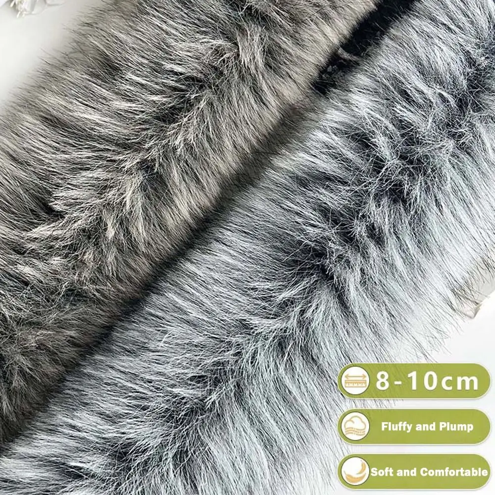 Sciarpa lunga con finiture Sciarpa in pelliccia di volpe sintetica Sciarpa allungata Collo in pelliccia ispessita calda Pelliccia sintetica Giacca in pelle di pelliccia stile visone antivento