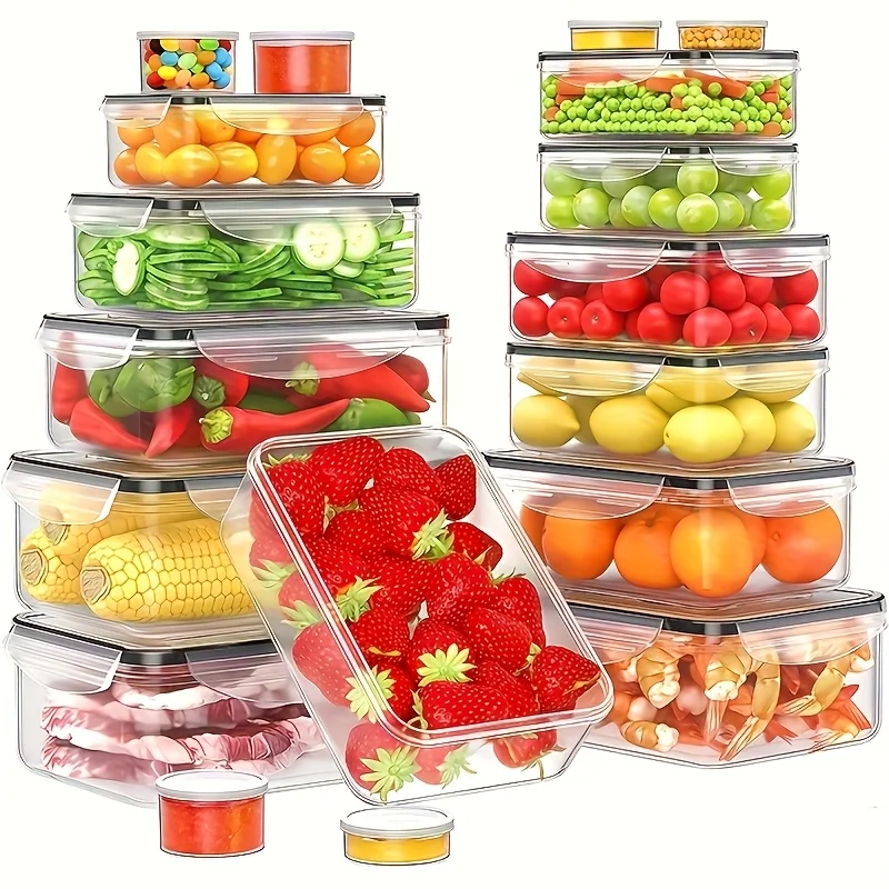 

8-piece (4 containers + 4 lids) premium airtight food storage containers, leakproof, safe for fridge and dishwasher