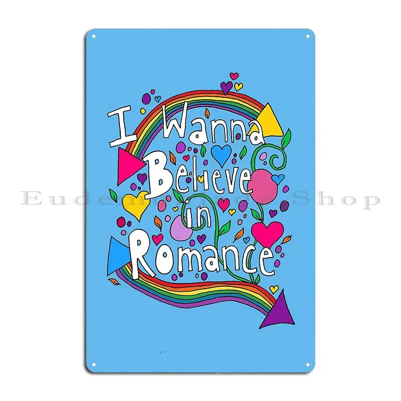 heartstopper i wanna believe in romance Metal Plaque designer Living Room Club Design Club Tin Sign Poster