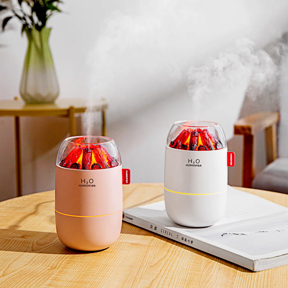 

Portable Fire Flame Air Humidifier Cool Mist Usb Led Light room Water Sprayer Aroma Essential Oil Diffuser humidifier