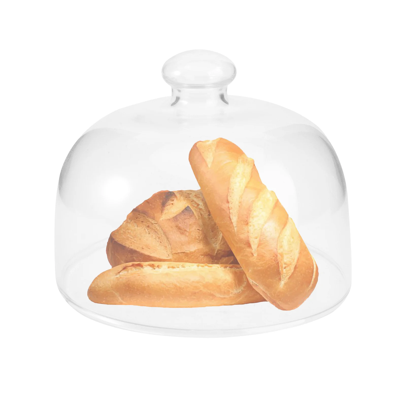 

1Pcs Transparent Cake Dome Glass Cover Dustproof Round Handle Food Storage Display Cake Plate Cover for Party Clear Display Dome