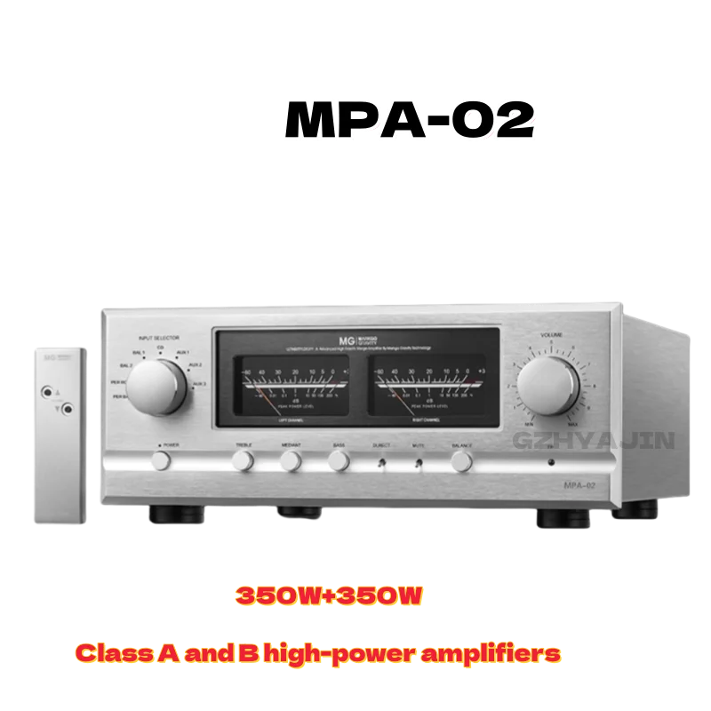

MPA-02 Class A and B high-power 350W+350W HIFI high fidelity combined amplifier for fever level