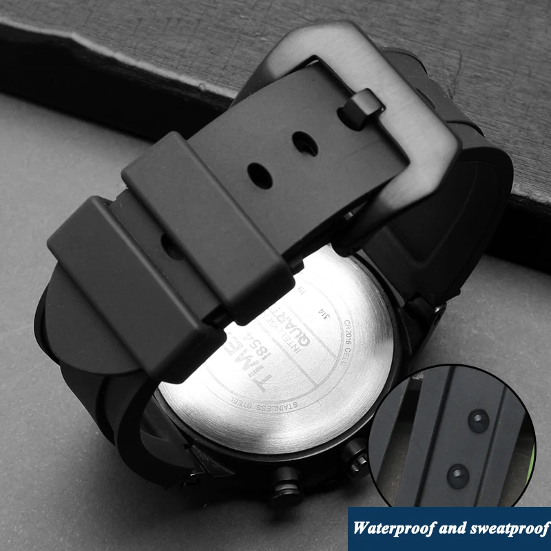 20 22 مللي متر 24 مللي متر مقاوم للماء سيليكون أثار حزام الساعات الفم ل Timex المد سلسلة T2N739 T2N720 T2N721 بانيراي PAM111 حزام سوار