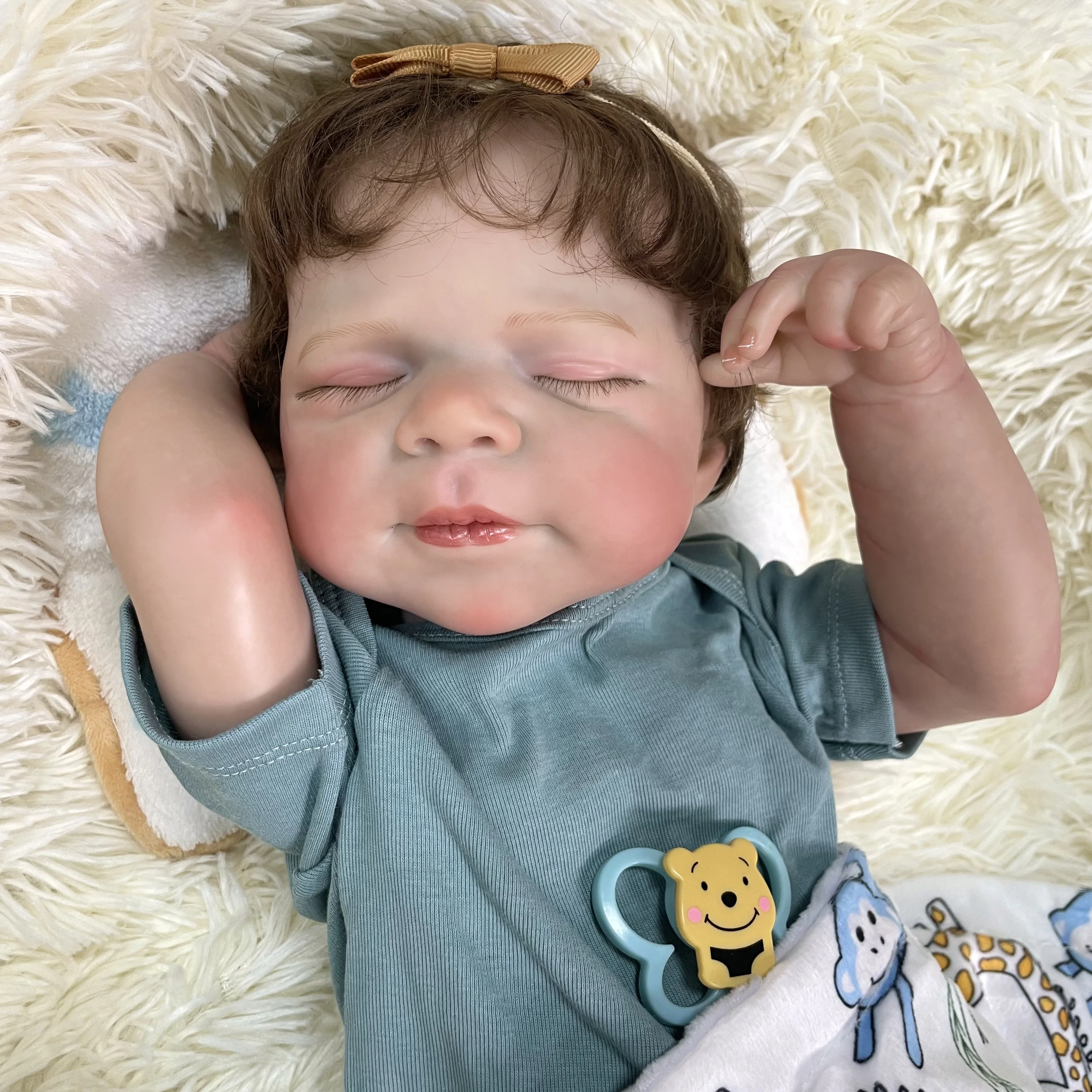 Cokela 50CM Pełne ciało Miękki silikonowy winyl Reborn Maddie Doll Ręcznie szczegółowe malowanie z widocznymi żyłami Realistyczny odcień skóry 3D