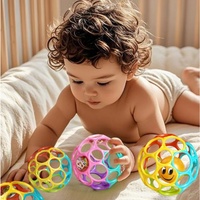 Baby Toy Ball Rattles Soft Ball Toy Newborn Grasping Teethers Hand Bell Sensory Toys Kids Educational Toys for 0-12 Months Baby