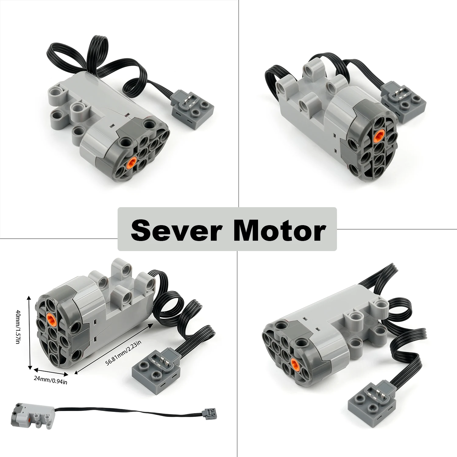 MOC Power Functions Servo Motor Kit with High-Tech Battery Box & Remote Control for Technical-Compatible Building Blocks DIY Toy