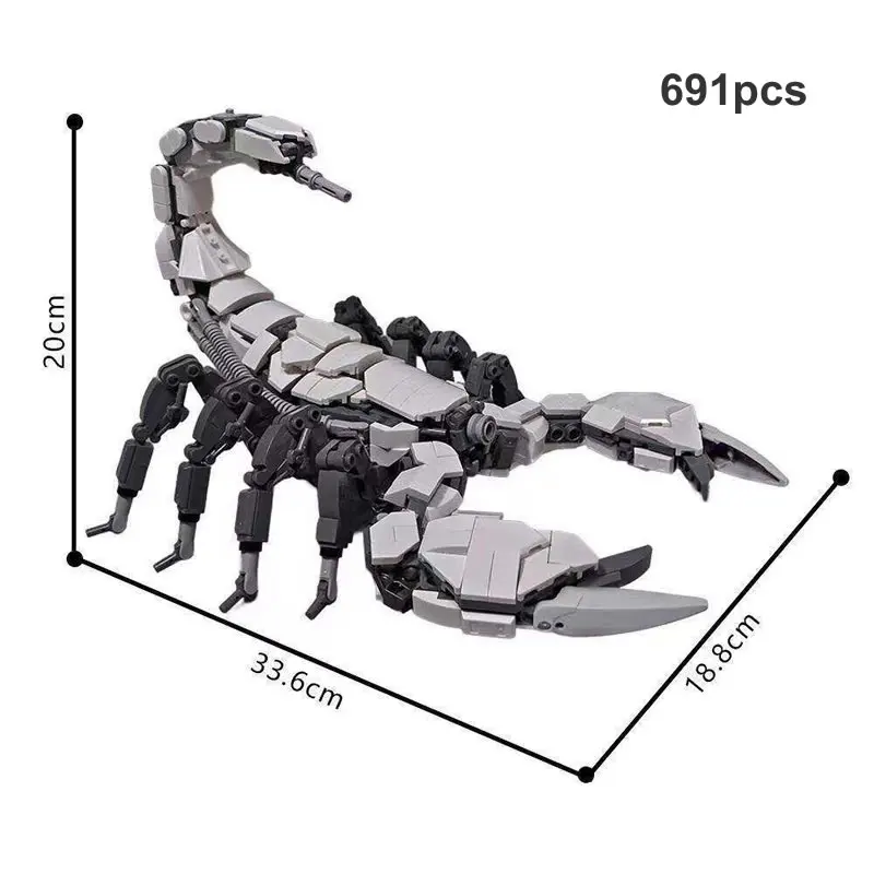 MOC Building Bricks Mechanical Scorpion DIY Assembly Animal Toys Children Educational Blocks Desk Decor Gift for Adult & Kids