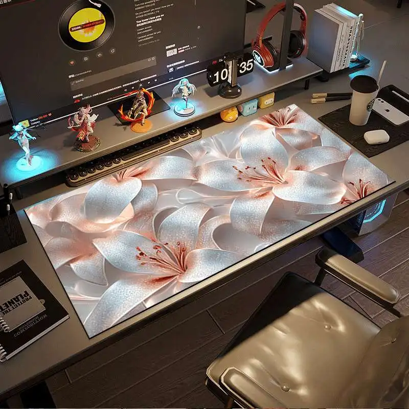

Keyboard Desk Mat Gaming Mouse Pad Cloth Surface Non Slip Rubber Base Large Pad for PC Laptop Office Desk Setup
