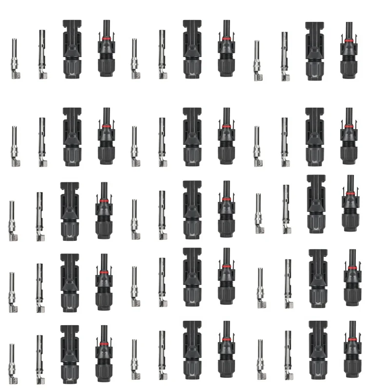 1/2/3/4/5 sets of solar connector photovoltaic small hexagonal plugs 1000V 30A solar panel connector kits, suitable for 2.5/4/6m