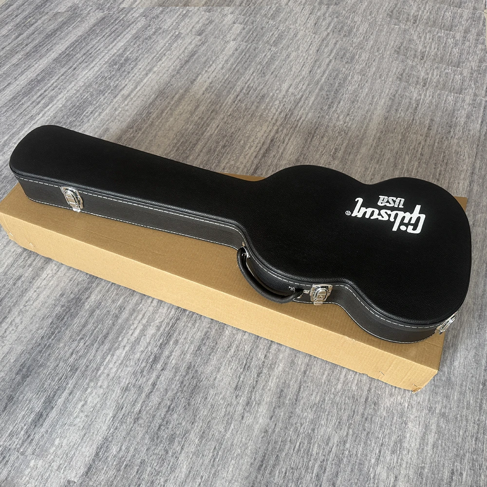 

High quality guitar case for SG electric guitars,a black hard case with black lining