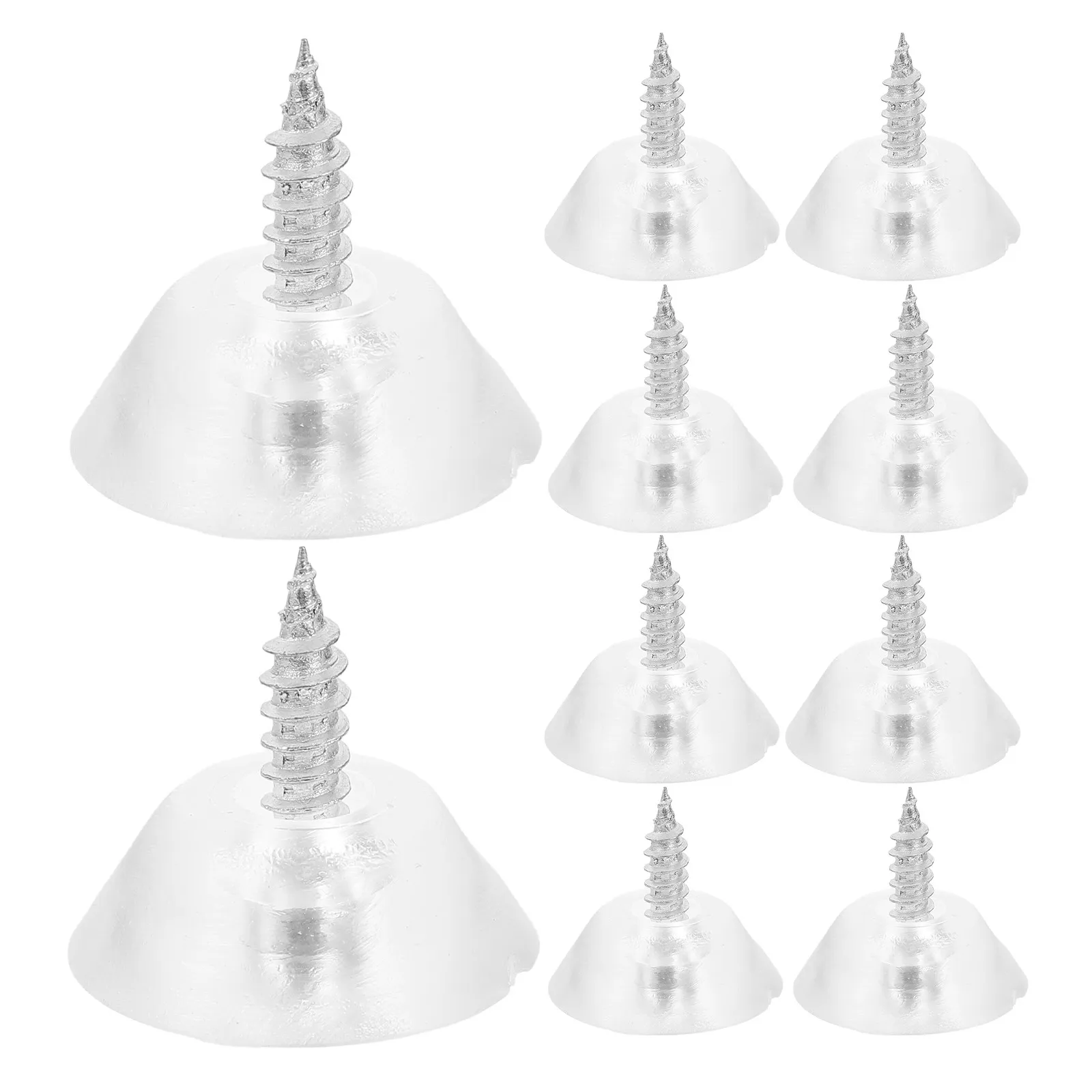 100Pcs Anti-Slip Chair Leg Floor Protectors PVC Furniture Pads Table Chair Desk Feet Glides Nail on Plastic Pads for Hardwood