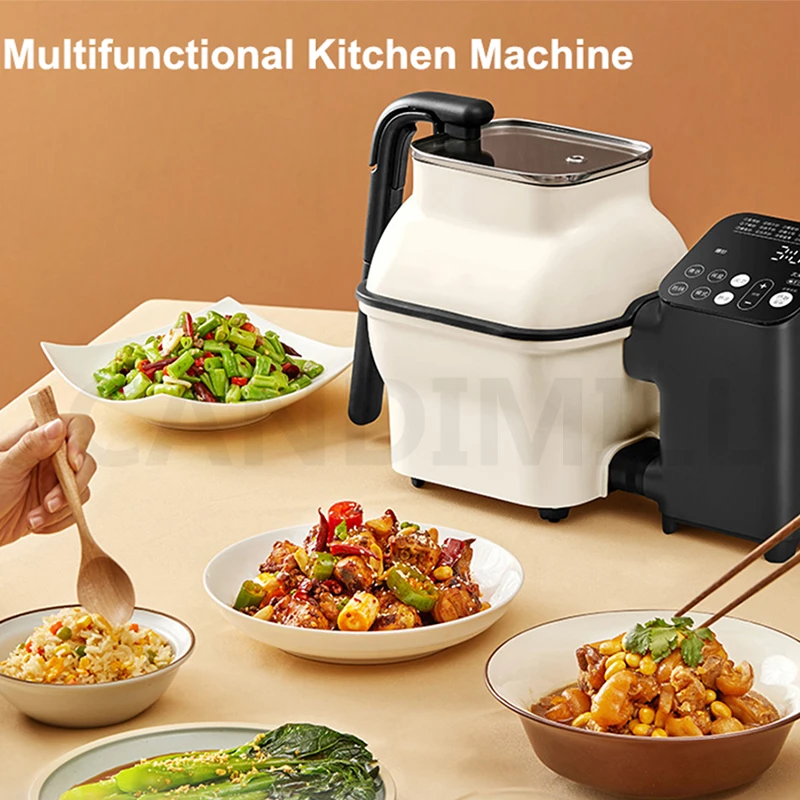 CANDIMILL 220V เครื่องทำอาหารอัตโนมัติผัดอัจฉริยะทำอาหารหุ่นยนต์มัลติฟังก์ชั่หม้อกระทะ