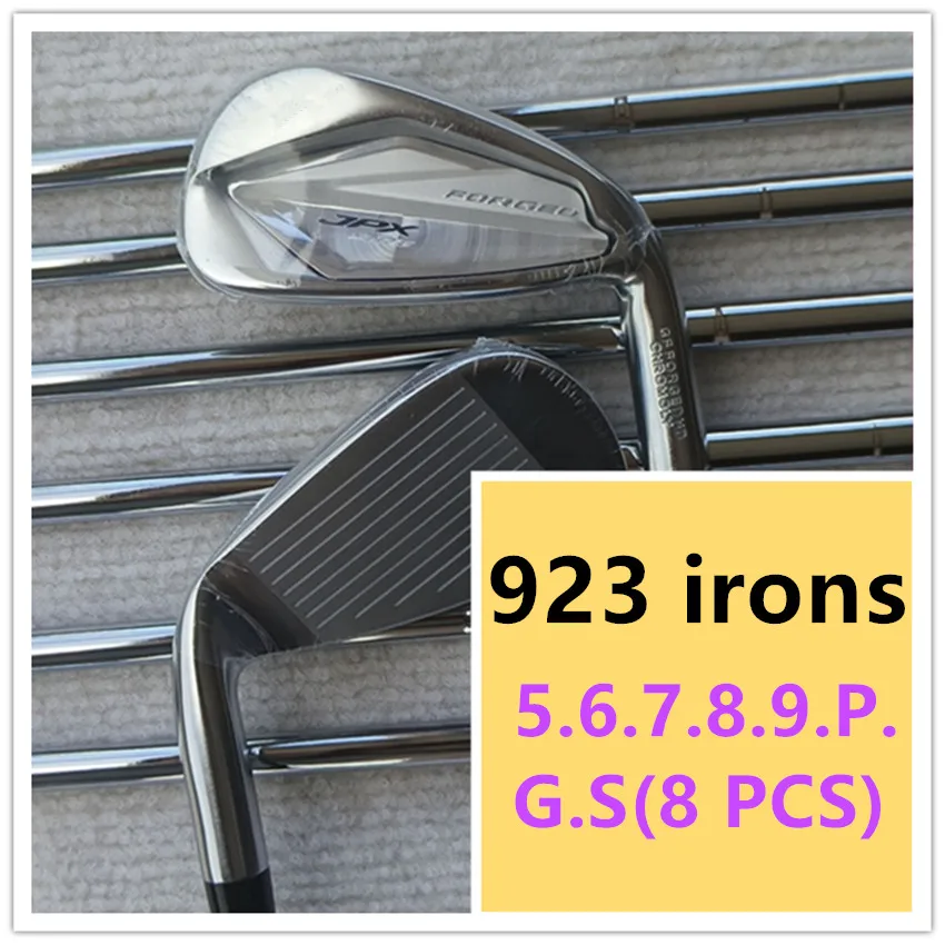 

New Men's jpx923 Golf club Silver JPX923 Golf irons Iron Set 5-9PGS (8pcs) With Steel/Graphite Shaft Head Cover