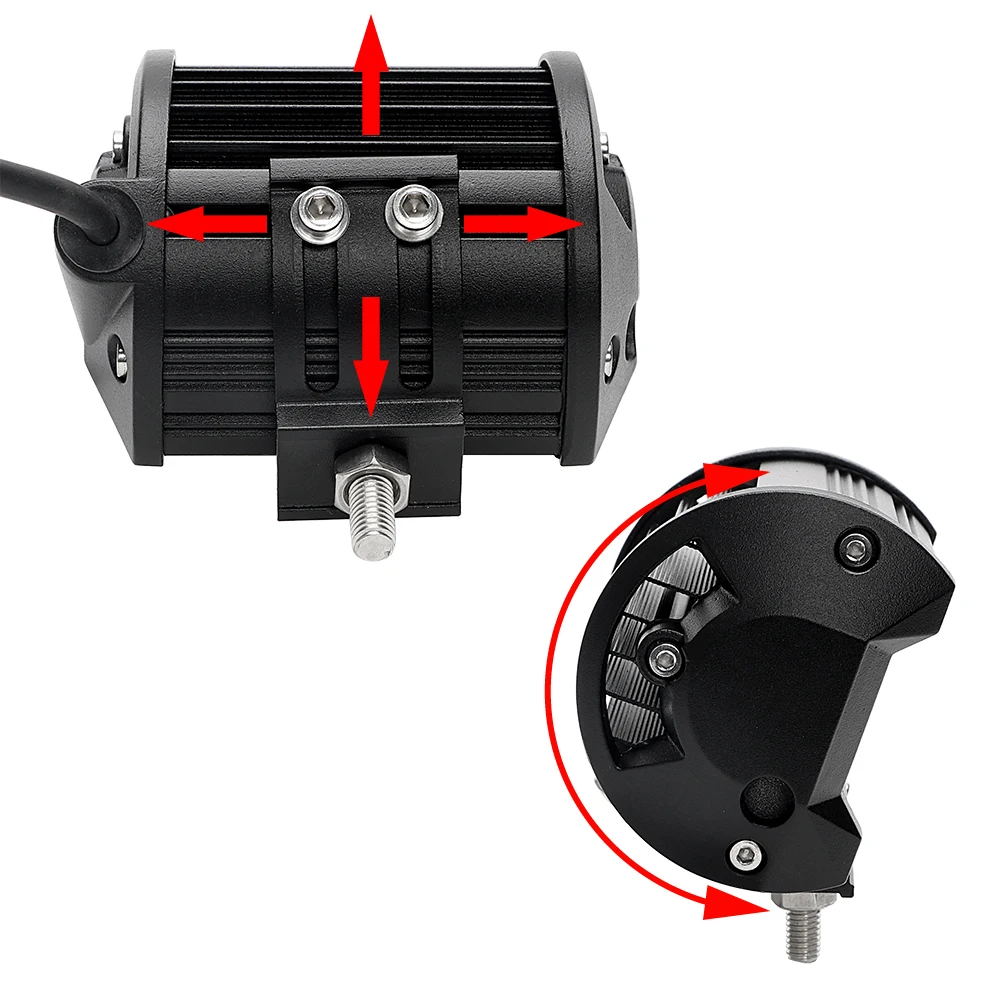 2Pcs/set Car Light Off Road Work Light DC12V 24V Car-styling Waterproof For Tractor Boat offroad 4" LED Light Bar