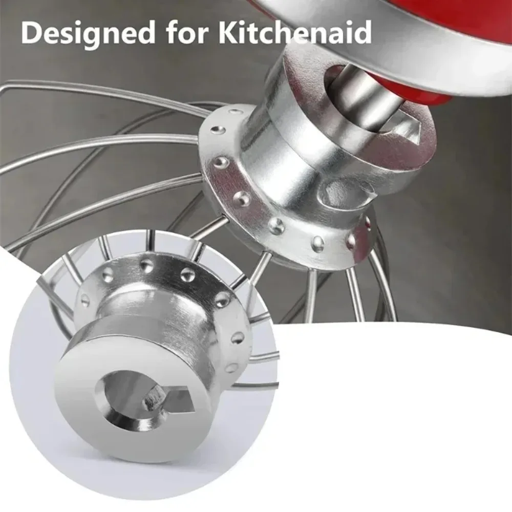 

6 Wire Steel Whisk Whip for KitchenAid Artisan Mixer Accessories, Tilt-Head 4.5 & 5 Quart Bowl Compatible with K45WW Model