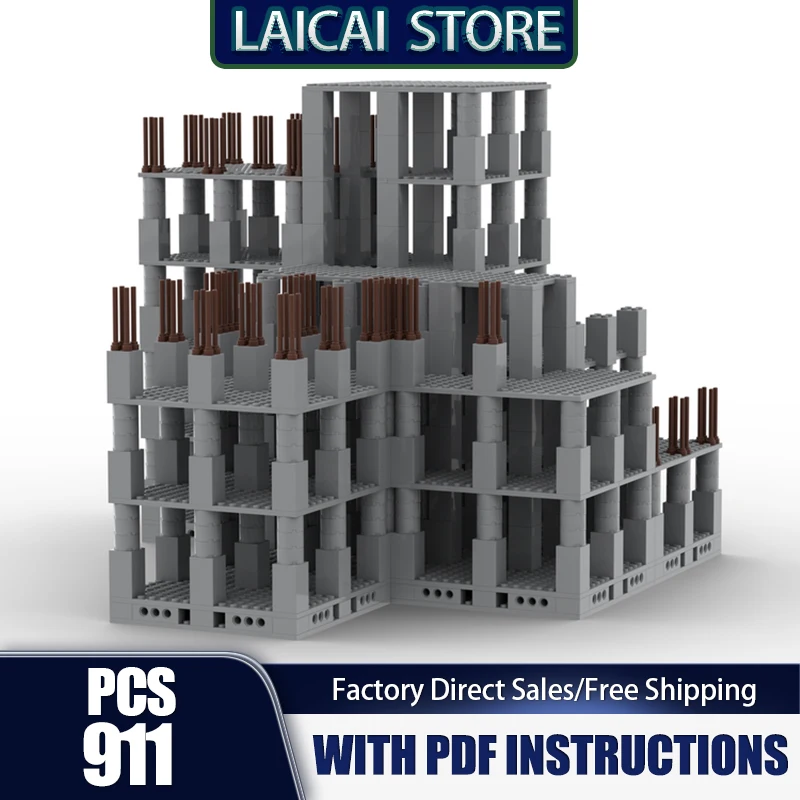 แบบจำลองอาคารเมือง โมเดลอาคารกำลังก่อสร้าง แบบจำลองอาคาร เทคโนโลยี แบบประกอบสำเร็จรูป ประกอบเองได้ ของขวัญ ของเล่น