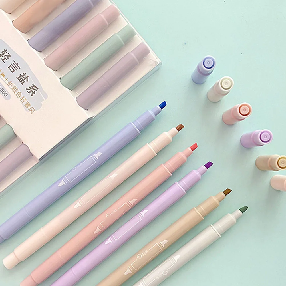 

12pcs Fluorescent Pens Household Art Markers Professional Highlighter Pens For School Office Portable Multi-Function Book Marker