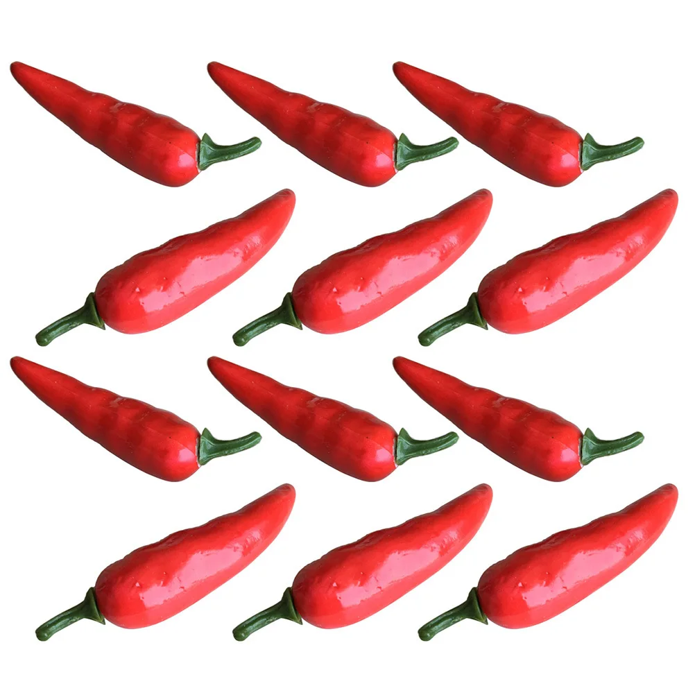 

60pcs Foams Chili Pepper For Home Decoration Photography Prop Artificial Vegetables Decorations Farmhouse Decors Fake Food